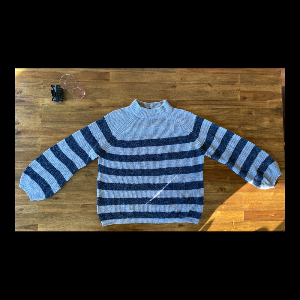 Black and Grey striped sweater